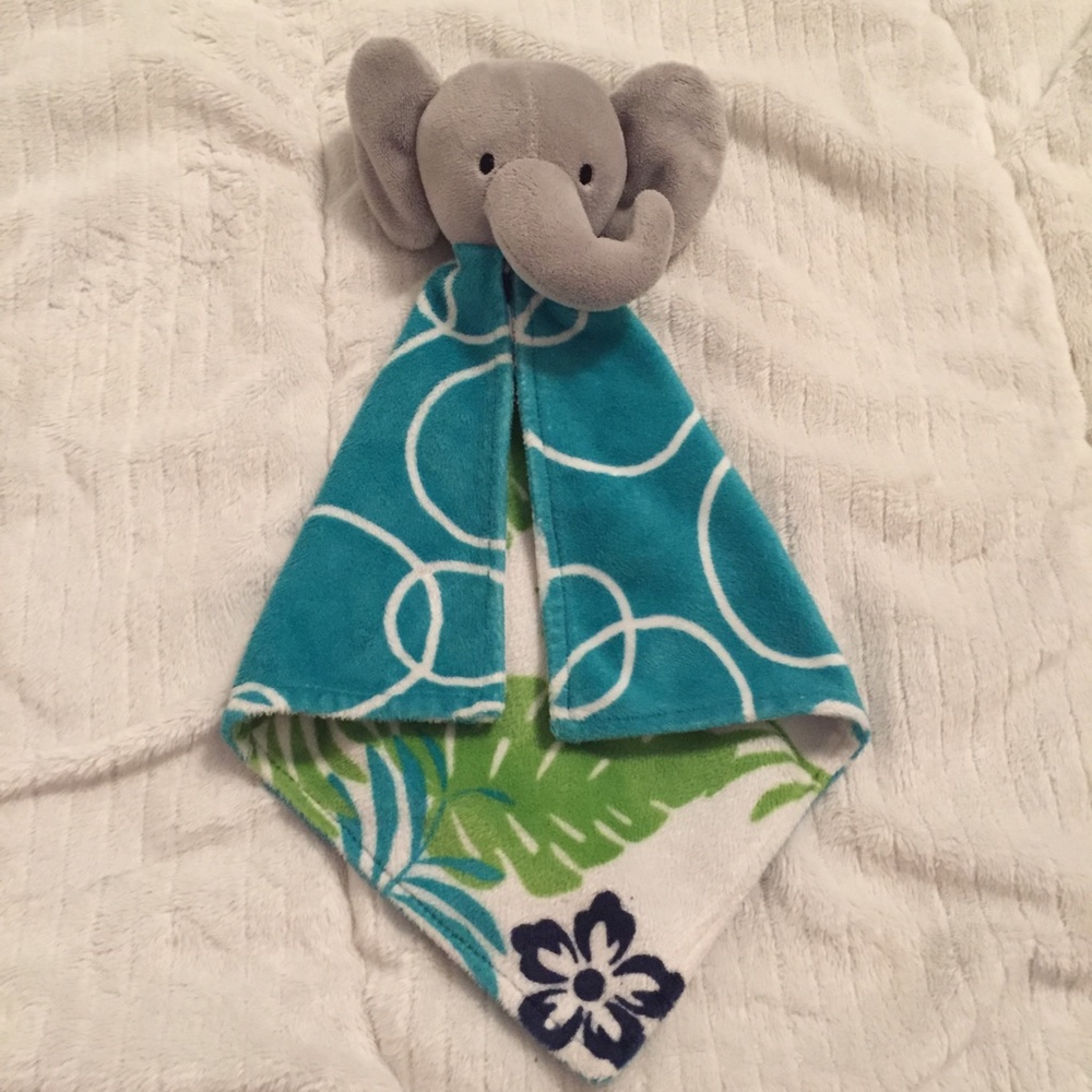 Lambs & Ivy Elephant Plush Baby Security Blanket Lovey